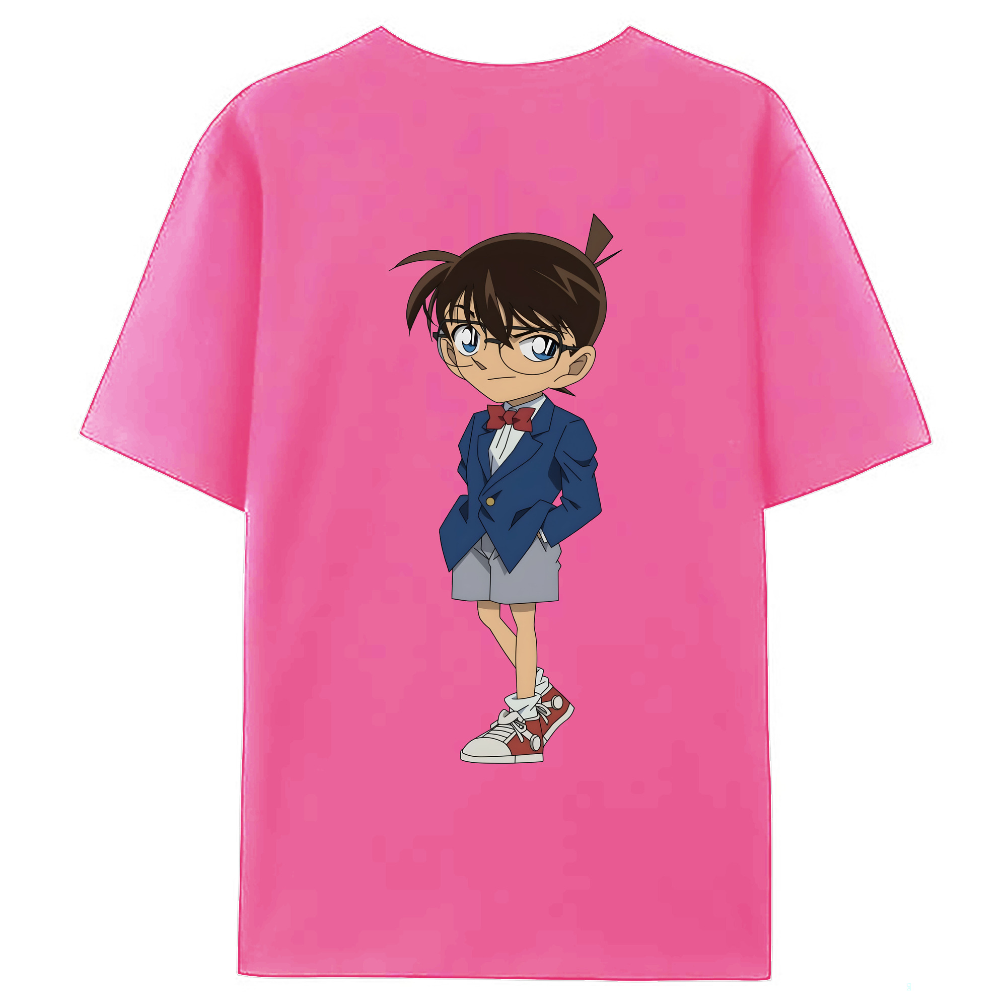（画像用） 名探偵コナン 江戸川 コナン Detective Conan Conan Edogawa レディース半袖Tシャツ(バックプリント)